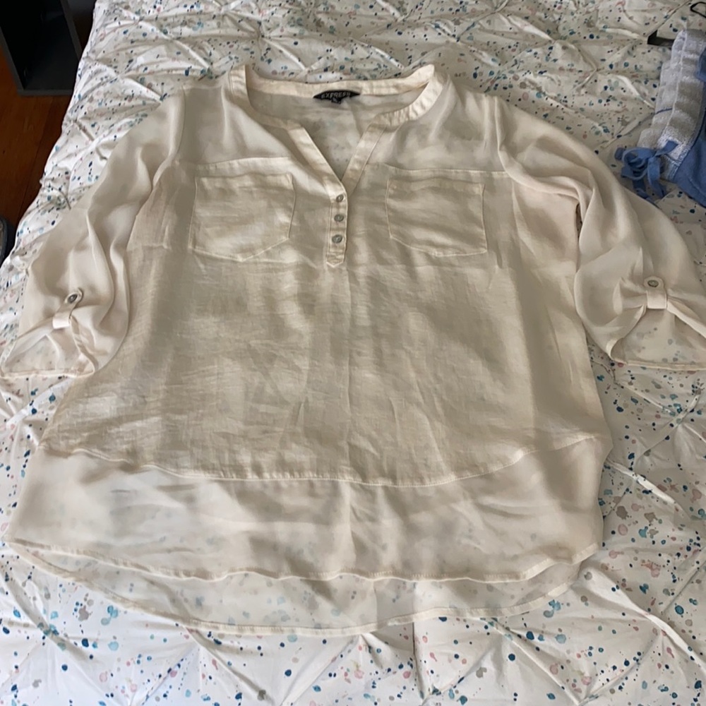 Express Sheer dress blouse